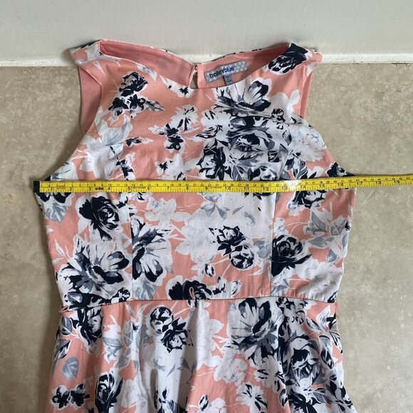 Bailey Blue Pink Floral Print Sleeveless Fit Flare Women Size Large Mini Dress - Picture 11 of 16